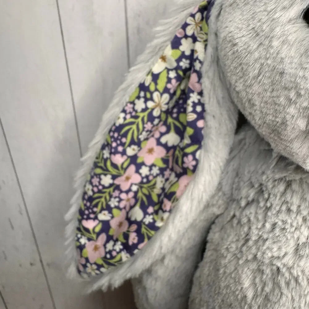 Jellycat Grey Bunny Bloom FAST SHIP NEW Jellycat Bashful Silver Bunny Bloom - Picture 4 of 9